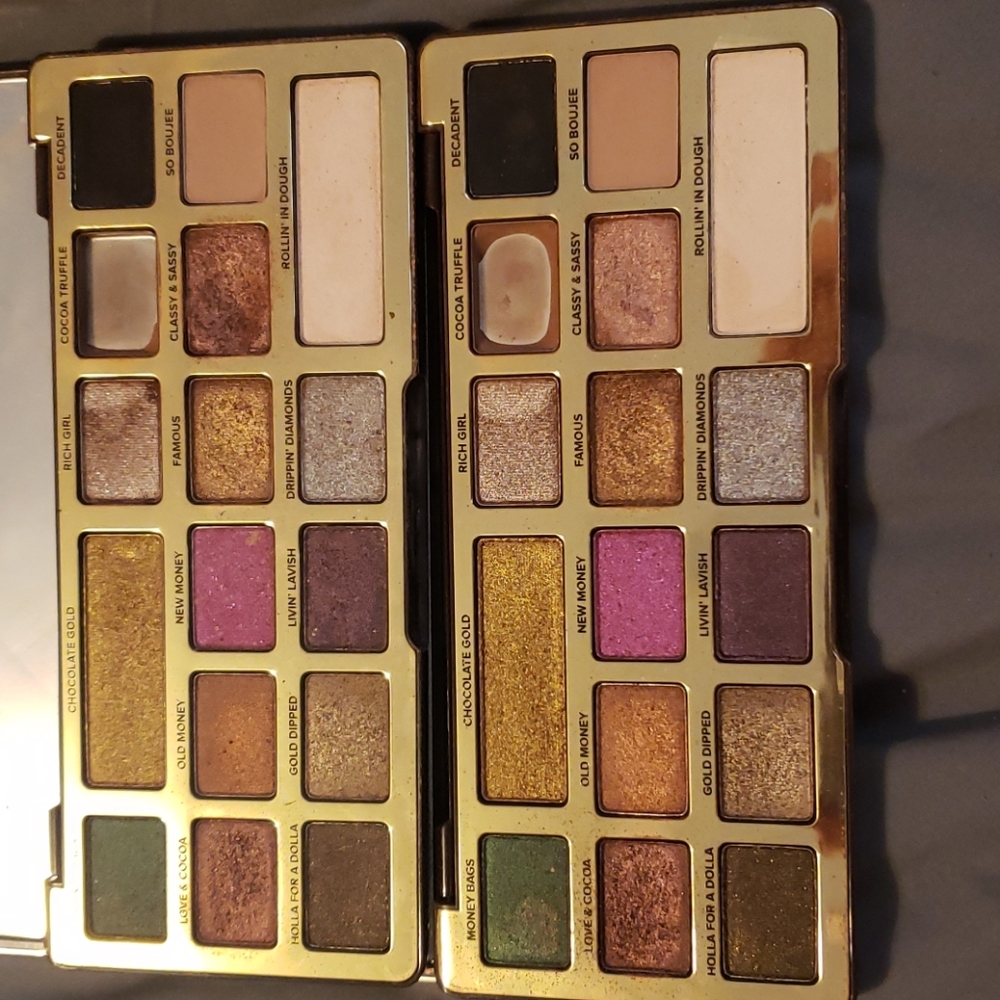 4 Too faced chocolate gold eyeshadows